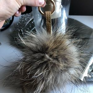 Authentic fox fur purse accessory
